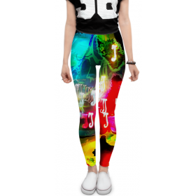 leggings с принтом Abstract Raster 160 в Санкт-Петербурге, 80% полиэстер, 20% эластан | Эластичный пояс, зауженные к низу, низкая посадка | 