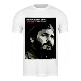 Мужская футболка с принтом Фидель Кастро в Санкт-Петербурге,  |  | 