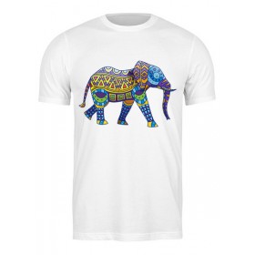 Мужская футболка с принтом Индийский Слон в Санкт-Петербурге,  |  | 