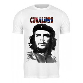 Мужская футболка с принтом Cuba libre, Hasta La. Victoria Siempre в Санкт-Петербурге,  |  | 