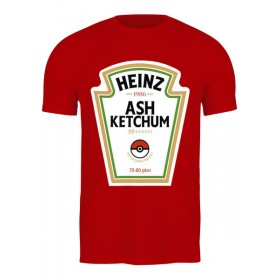 Мужская футболка с принтом Heinz ash Ketchum в Санкт-Петербурге,  |  | 