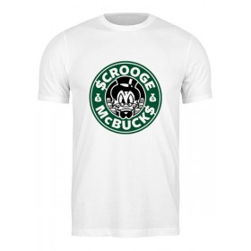 Мужская футболка с принтом Scrooge McBucks (Starbucks) в Санкт-Петербурге,  |  | 