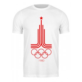 Мужская футболка с принтом Олимпиада 80 в Санкт-Петербурге,  |  | 