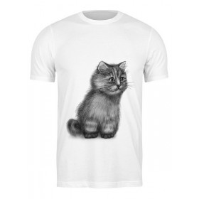 Мужская футболка с принтом Кот из фильма Пыль в Санкт-Петербурге,  |  | Тематика изображения на принте: 