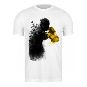 Мужская футболка с принтом Порхай как бабочка, жаль как пчела в Санкт-Петербурге,  |  | Тематика изображения на принте: 