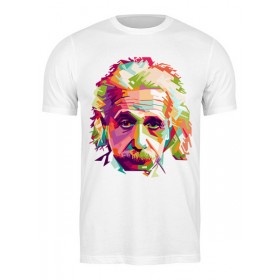 Мужская футболка с принтом Альберт Эйнштейн (Albert Einstein) в Санкт-Петербурге,  |  | 