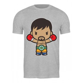 Мужская футболка с принтом Мэнни Пакьяо (Pacman) в Санкт-Петербурге,  |  | Тематика изображения на принте: 
