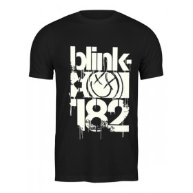 Мужская футболка с принтом blink-182 smile shirt в Санкт-Петербурге,  |  | 