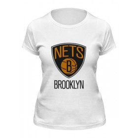 Женская футболка с принтом Brooklyn Nets в Санкт-Петербурге,  |  | 