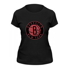 Женская футболка с принтом Brooklyn Nets в Санкт-Петербурге,  |  | 