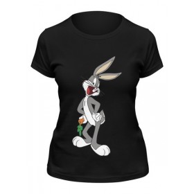 Женская футболка с принтом Багз Банни (Bugs Bunny, Кролик Багз) в Санкт-Петербурге,  |  | 