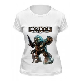 Женская футболка с принтом Bioshock (logo) в Санкт-Петербурге,  |  | 