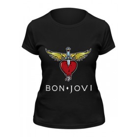 Женская футболка с принтом Bon Jovi в Санкт-Петербурге,  |  | 