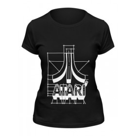 Женская футболка с принтом Логотип АТАРИ - ATARI logo в Санкт-Петербурге,  |  | 