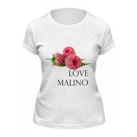 Женская футболка с принтом Love Malino в Санкт-Петербурге,  |  | Тематика изображения на принте: 