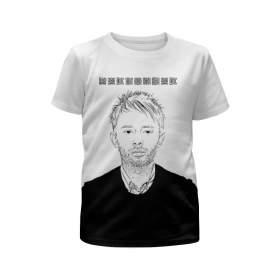 Футболка с полной запечаткой для мальчиков с принтом Radiohead Thom Yorke T-Shirt в Санкт-Петербурге,  |  | Тематика изображения на принте: 