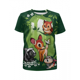 full_print_girl_tee с принтом BAMBI. БЭМБИ в Санкт-Петербурге,  |  | Тематика изображения на принте: 