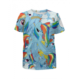 full_print_girl_tee с принтом My Little Pony в Санкт-Петербурге,  |  | Тематика изображения на принте: 