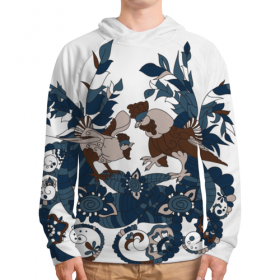 full_print_hoodie с принтом петушиное разноцветие в Санкт-Петербурге, 92% хлопка 8% эластана Плотность: 245 гр/м2 |  | 