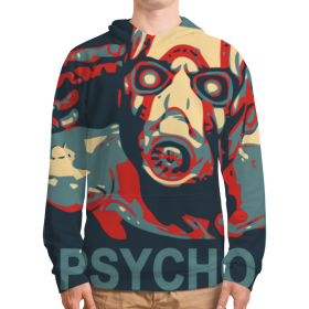 full_print_hoodie с принтом PSYCHO в Санкт-Петербурге, 92% хлопка 8% эластана Плотность: 245 гр/м2 |  | 