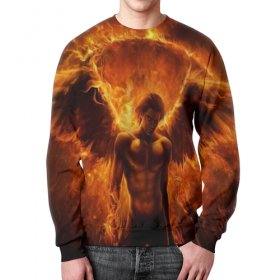 full_print_sweatshirt с принтом падший ангел. огонь. чистилище . в Санкт-Петербурге,  |  | 