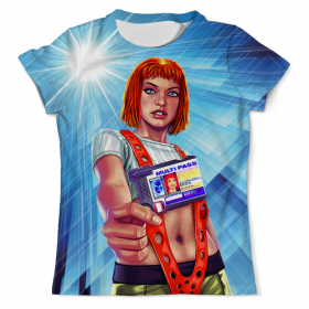 full_print_tee с принтом The Fifth Element LILOO в Санкт-Петербурге, Футболка с нанесением полноцветного изображения по всей поверхности может быть выполнена в двух вариантах - ХЛОПОК и СИНТЕТИКА. | Хлопок - ткань из 100% хлопка высшего качества пенье.  <br>Синтетика - ткань с высоким содержанием синтетического волокна (до 80%).  Материал хорошо тянется, имеет приятную на ощупь фактуру | 