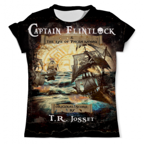 full_print_tee с принтом ПРИКЛЮЧЕНИЯ. КАПИТАН ФЛИНТ. CAPTAIN FLINT в Санкт-Петербурге, Футболка с нанесением полноцветного изображения по всей поверхности может быть выполнена в двух вариантах - ХЛОПОК и СИНТЕТИКА. | Хлопок - ткань из 100% хлопка высшего качества пенье.  <br>Синтетика - ткань с высоким содержанием синтетического волокна (до 80%).  Материал хорошо тянется, имеет приятную на ощупь фактуру | 