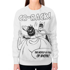 full_print_woman_sweatshirt с принтом Бэтмен и Робин. Пощёчина в Санкт-Петербурге,  |  | 