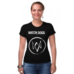 Женская футболка стрэйч с принтом Watch_Dogs в Санкт-Петербурге,  |  | Тематика изображения на принте: 