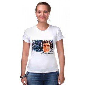 Женская футболка стрэйч с принтом Владимир Высоцкий в Санкт-Петербурге,  |  | Тематика изображения на принте: 