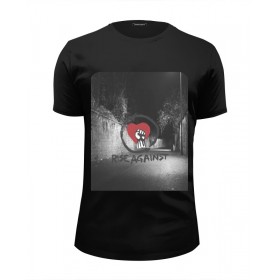 Мужская футболка Premium с принтом Rise Against - logo в Санкт-Петербурге, Белый, черный, серый меланж, голубой: 100% хлопок, плотность 160 гр. Остальные цвета: 92% хлопок, 8% лайкра, плотность 170-180гр. |  | 