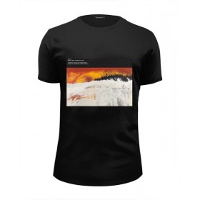 Мужская футболка Premium с принтом Radiohead Kid A T-Shirt Black в Санкт-Петербурге, Белый, черный, серый меланж, голубой: 100% хлопок, плотность 160 гр. Остальные цвета: 92% хлопок, 8% лайкра, плотность 170-180гр. |  | 