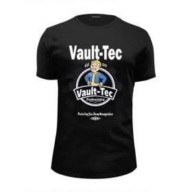 Мужская футболка Premium с принтом Fallout Vault-Tec в Санкт-Петербурге, Белый, черный, серый меланж, голубой: 100% хлопок, плотность 160 гр. Остальные цвета: 92% хлопок, 8% лайкра, плотность 170-180гр. |  | Тематика изображения на принте: 