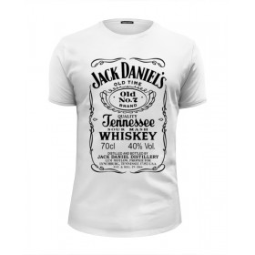 Мужская футболка Premium с принтом Jack Daniels в Санкт-Петербурге, Белый, черный, серый меланж, голубой: 100% хлопок, плотность 160 гр. Остальные цвета: 92% хлопок, 8% лайкра, плотность 170-180гр. |  | 