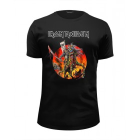 Мужская футболка Premium с принтом Iron Maiden Band в Санкт-Петербурге, Белый, черный, серый меланж, голубой: 100% хлопок, плотность 160 гр. Остальные цвета: 92% хлопок, 8% лайкра, плотность 170-180гр. |  | 