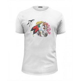 Мужская футболка Premium с принтом Хранитель природы в Санкт-Петербурге, Белый, черный, серый меланж, голубой: 100% хлопок, плотность 160 гр. Остальные цвета: 92% хлопок, 8% лайкра, плотность 170-180гр. |  | 