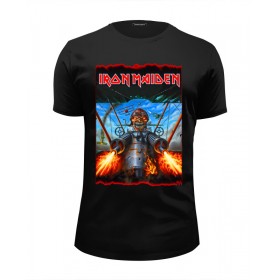 Мужская футболка Premium с принтом Iron Maiden Band в Санкт-Петербурге, Белый, черный, серый меланж, голубой: 100% хлопок, плотность 160 гр. Остальные цвета: 92% хлопок, 8% лайкра, плотность 170-180гр. |  | 