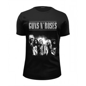 Мужская футболка Premium с принтом Guns n roses в Санкт-Петербурге, Белый, черный, серый меланж, голубой: 100% хлопок, плотность 160 гр. Остальные цвета: 92% хлопок, 8% лайкра, плотность 170-180гр. |  | 