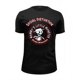 tee с принтом Social Distortion в Санкт-Петербурге, Белый, черный, серый меланж, голубой: 100% хлопок, плотность 160 гр. Остальные цвета: 92% хлопок, 8% лайкра, плотность 170-180гр. |  | 