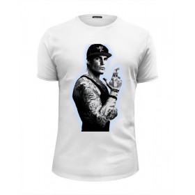 Мужская футболка Premium с принтом Vanilla Ice в Санкт-Петербурге, Белый, черный, серый меланж, голубой: 100% хлопок, плотность 160 гр. Остальные цвета: 92% хлопок, 8% лайкра, плотность 170-180гр. |  | 