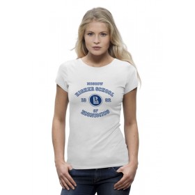 Женская футболка Premium с принтом ВШЭ в Санкт-Петербурге,  |  | Тематика изображения на принте: 
