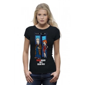 Женская футболка Premium с принтом Tardis (Doctor Who) в Санкт-Петербурге,  |  | 