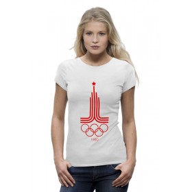 Женская футболка Premium с принтом Олимпиада 80 в Санкт-Петербурге,  |  | 