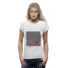 Женская футболка Premium с принтом Твин Пикс (Чёрный Вигвам) в Санкт-Петербурге,  |  | 