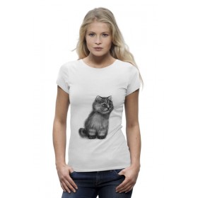 Женская футболка Premium с принтом Кот из фильма Пыль в Санкт-Петербурге,  |  | 
