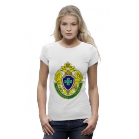 Женская футболка Premium с принтом Пограничная служба в Санкт-Петербурге,  |  | 