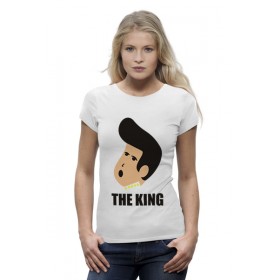 Женская футболка Premium с принтом Элвис Пресли (Elvis Presley) в Санкт-Петербурге,  |  | Тематика изображения на принте: 