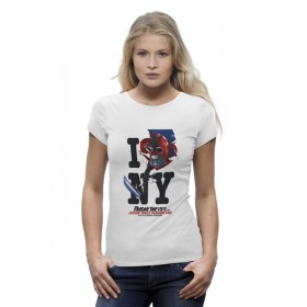 Женская футболка Premium с принтом Friday the 13th / I love NY в Санкт-Петербурге,  |  | Тематика изображения на принте: 