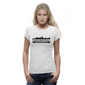 Женская футболка Premium с принтом МОТОМОСКВА - Мы не ночные волки. в Санкт-Петербурге,  |  | 