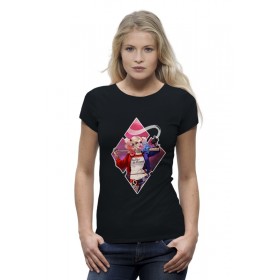 Женская футболка Premium с принтом Харли Квинн Harley Quinn в Санкт-Петербурге,  |  | 